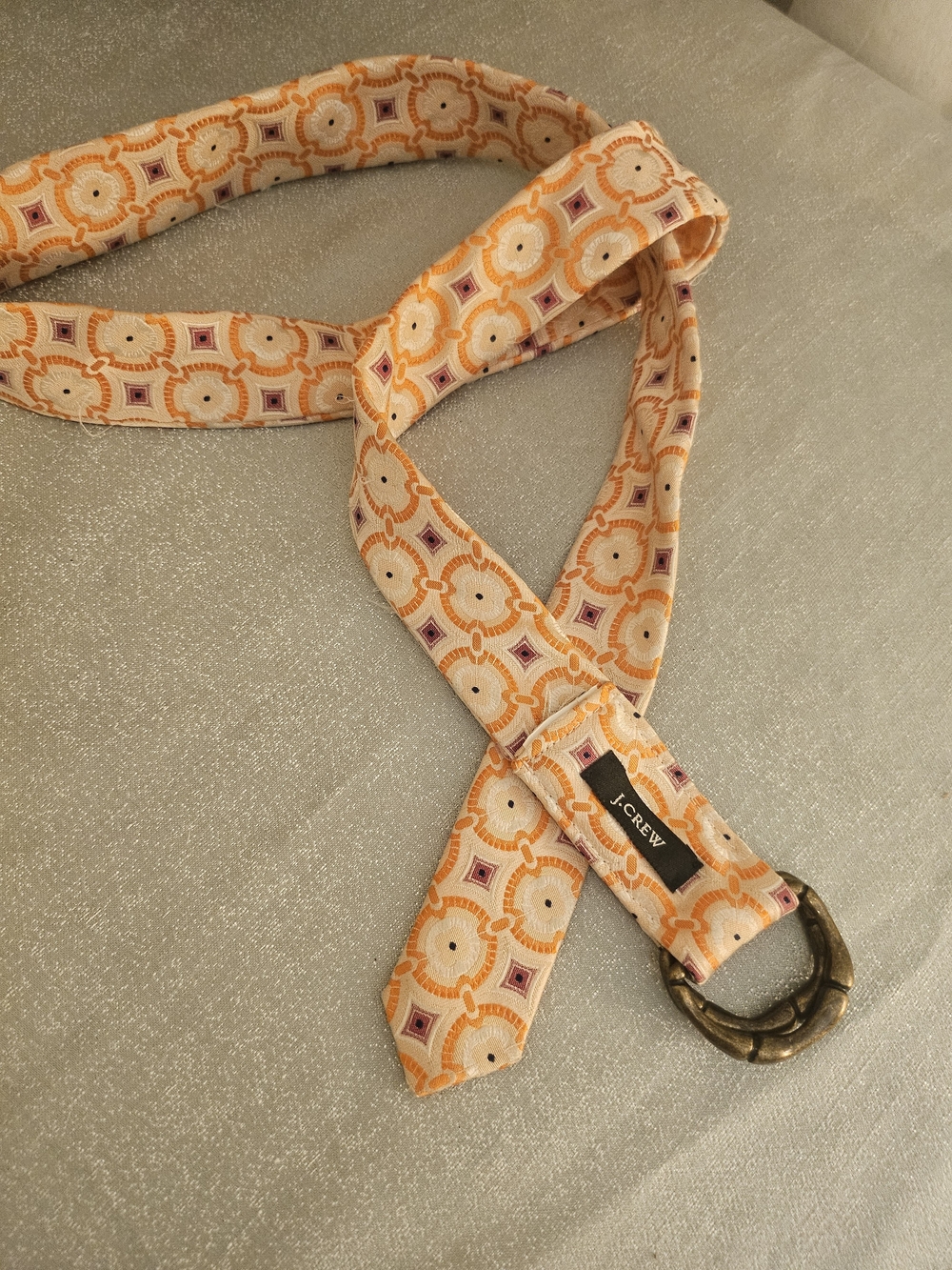 J. Crew Orange and Purple Geometric Fabric Belt - Picture 2 of 15